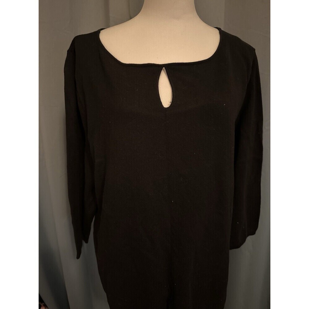 LANE BRYANT SWEATER ladies size 18/20 solid black Round Neck With  long sleeve